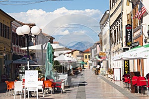 City center of Shkoder, Albania
