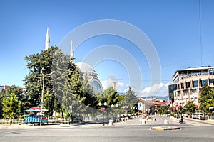 City center of Shkoder, Albania