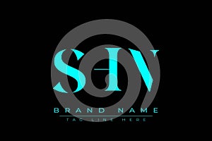 SHN abstract letter logo design