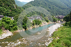 Sho river. Shirakawa-go. Gifu prefecture. Japan