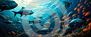 Shoal of Fish Underwater Wonder