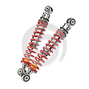 Shock absorber car isolated on white background. Auto parts and spare