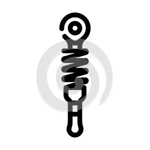 shock absorber car line icon vector illustration