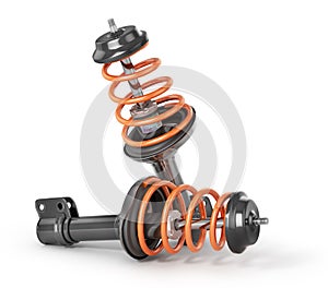 Shock absorber isolated on a white background.