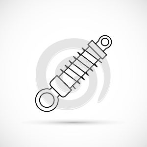 Shock absorber outline icon