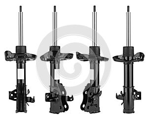 Shock absorber suspension on white