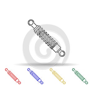 Shock absorbers multi color style icon. Simple thin line, outline vector of bigfoot car icons for ui and ux, website or mobile