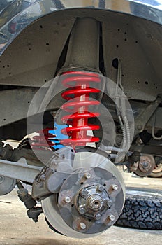 Shock absorbers and spring suspension of off road car
