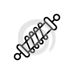 Shock breaker icon vector isolated on white background, Shock breaker sign , linear symbol and stroke design elements in outline