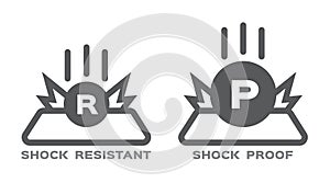 Shock resistance icon .