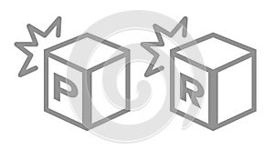 Shock resistance icon . vector