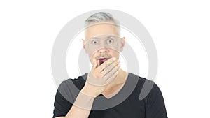 Shock, Upset Middle Aged Man Reaction, White Background,Young,,,,