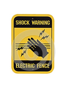 Shock warning sign