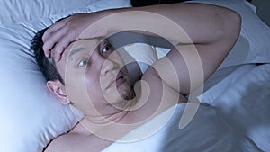 Shocked Panic Man Having Nightmare