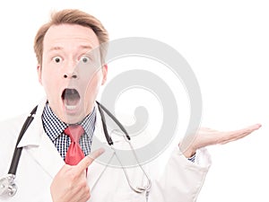 Shocked physician presents