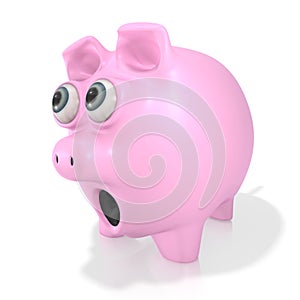 Shocked piggy bank