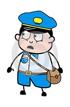 Shocked Postal worker Cartoon