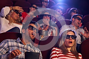 Shocking 3D movie in cinema