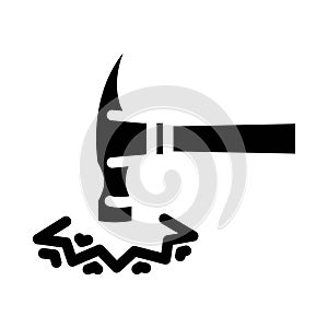 shockproof glyph icon vector illustration