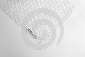 Shockproof material Polyethelene foam on white background