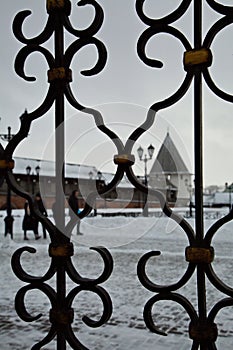 Shod fence in the Kazan Kremlin.