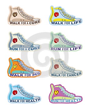Zapato ilustraciones varios organizaciones de caridad 