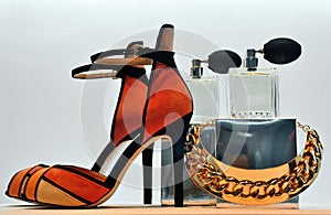 Shoe jewelry and perfume