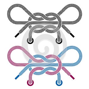 Shoe lace knot symbols