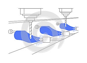 Shoe last abstract concept vector illustration.