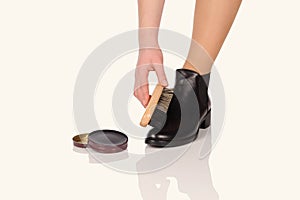 Shoe Polishing brush and shoes