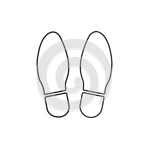Shoe print icon. Vector illustration flat vector