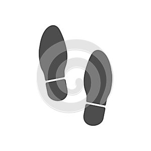 Shoe print icon. Vector illustration flat vector