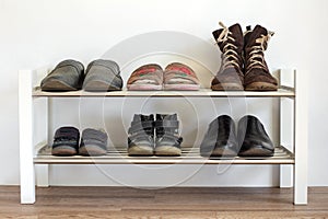 Shoe shelf at home