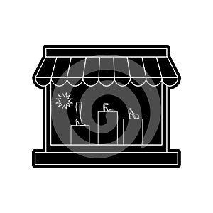 shoe store icon. Element of Hipermarket for mobile concept and web apps icon. Glyph, flat icon for website design and development