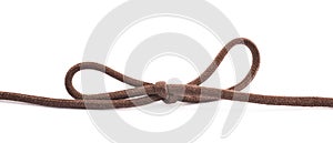 Shoelace bow knot isolated