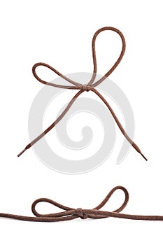 Shoelace bow knot isolated