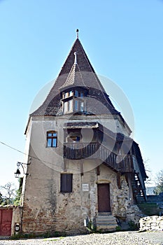 The Shoemakers` Tower in Sighisoara, Romania. photo