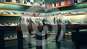Shoes and bags store zoom out video