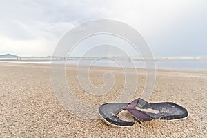 Shoes on the beach