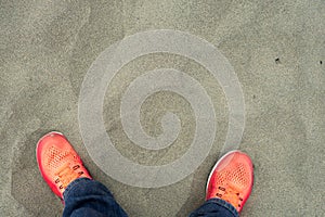 Shoes in the beach photo