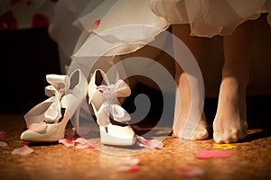 Shoes of bride