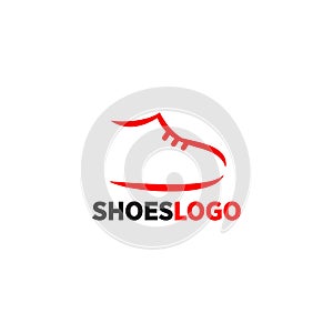 Shoes company logo design vector illustration template photo