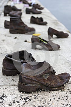 Shoes on the Danube Bank in Budapest, Hungary