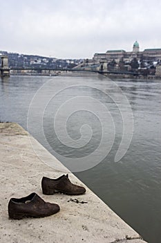 Shoes on the Danube Bank in Budapest, Hungary