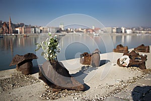Shoes on the Danube Bank monument in Budapest