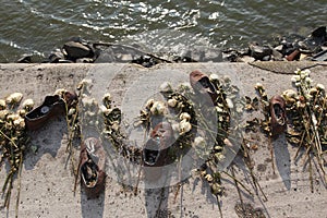 Shoes on the Danube Embankment in Budapest, Hungary