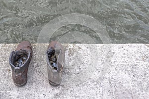 Shoes on the Danube Embankment in Budapest
