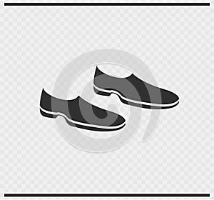 Shoes icon black color on transparent