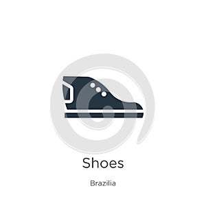 Shoes icon vector. Trendy flat shoes icon from brazilia collection isolated on white background. Vector illustration can be used