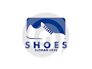 shoes logo icon, shoe sneaker logo vector template isolated on white background